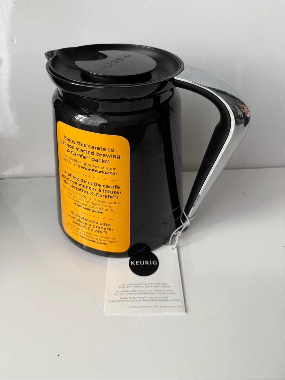 Keurig 2.0 Thermal Carafe 32oz Black & Silver Replacement Coffee Pot 4 Cup NEW